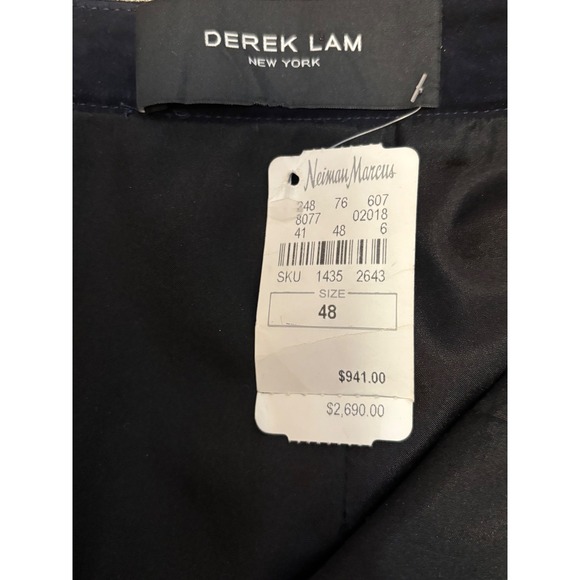 Derek Lam Leather Pencil Skirt Geometric Patchwork High‎ Waist Career 48 - Picture 13 of 13